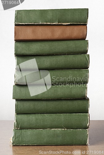 Image of stack of books on the table