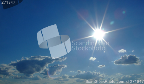 Image of sky background. sky, sun and clouds background 2