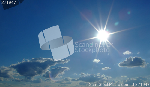 Image of sky background. sky, sun and clouds background 2