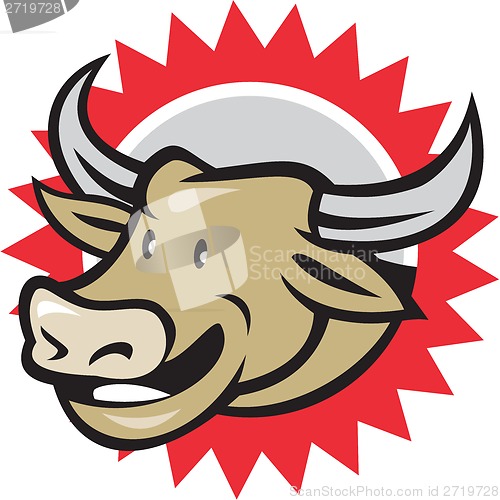 Image of Laughing Cow Head Cartoon