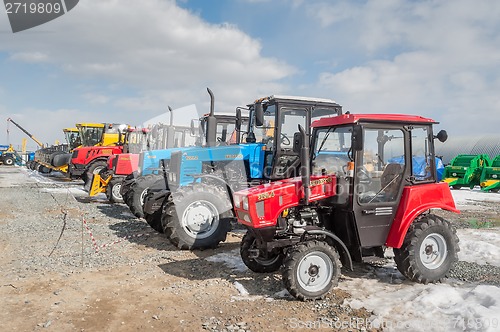 Image of Agricultural machinery exhibition. Tyumen. Russia