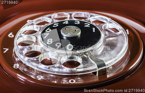 Image of Vintage red phone digits