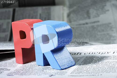 Image of Word PR on newspaper