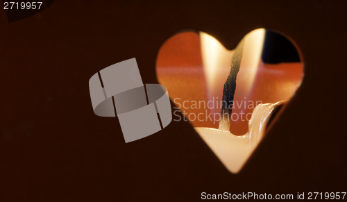 Image of Candles and heart shapes