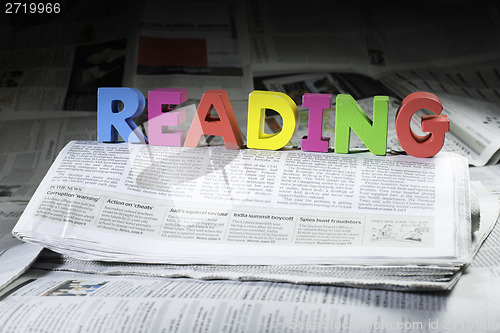 Image of Word reading on newspaper