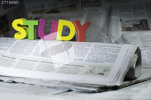 Image of Word study on newspaper page