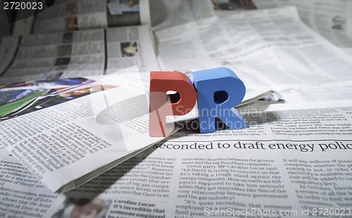 Image of Word PR on newspaper