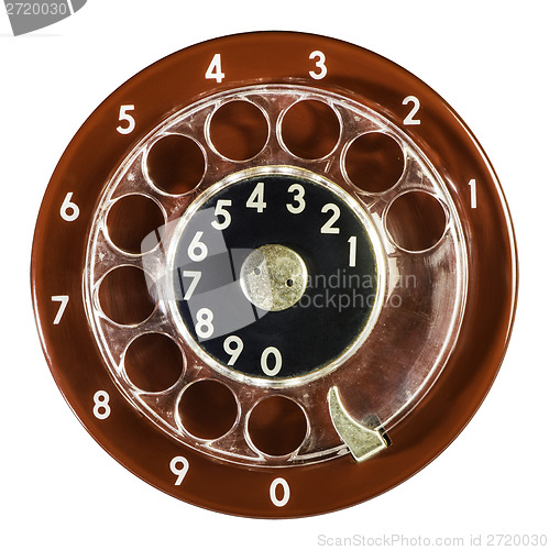 Image of Vintage red phone digits