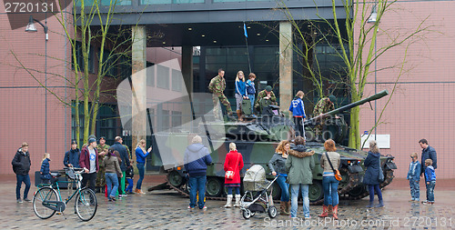 Image of Leeuwarden, The Netherlands - april 6: Civilians can for once se