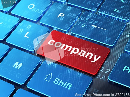 Image of Business concept: Company on computer keyboard background