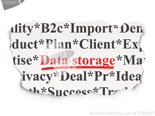 Image of Data concept: Data Storage on Paper background