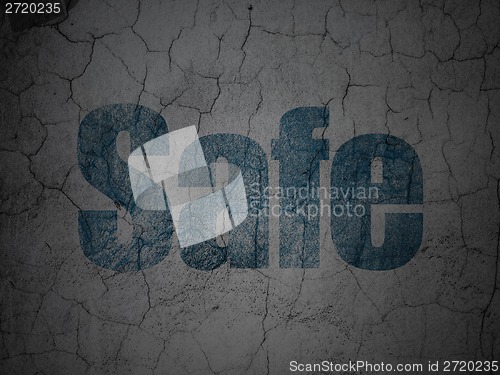 Image of Privacy concept: Safe on grunge wall background