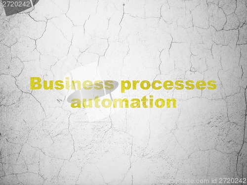 Image of Business concept: Business Processes Automation on wall background