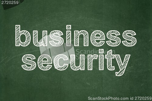 Image of Privacy concept: Business Security on chalkboard background