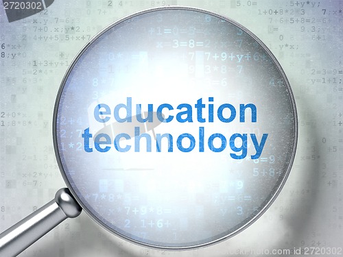 Image of Education concept: Education Technology with optical glass