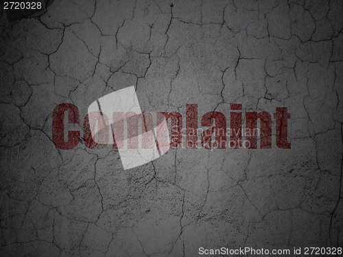 Image of Law concept: Complaint on grunge wall background