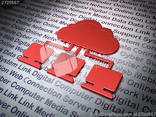 Image of Information concept: Golden Data Backup on Binary Code background