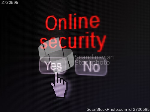 Image of Security concept: Online Security on digital computer screen