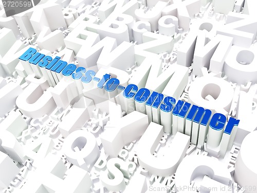 Image of Business concept: Business-to-consumer on alphabet background