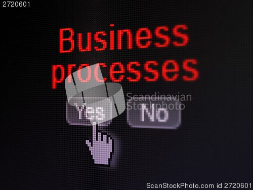 Image of Business concept: Business Processes on digital computer screen