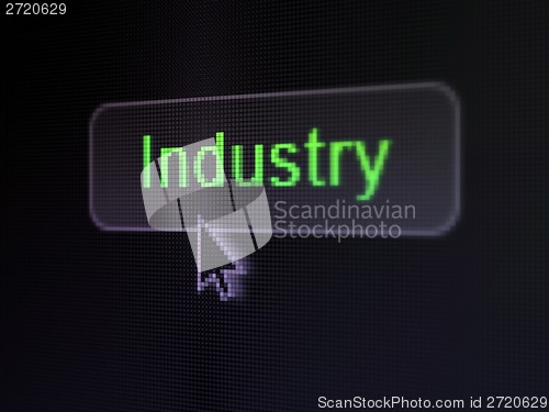 Image of Business concept: Industry on digital button background