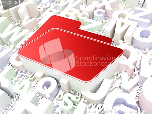 Image of Business concept: Folder on alphabet background