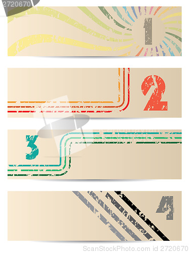 Image of Retro banner set with gradation