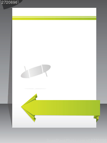 Image of Stationary design with origami arrow