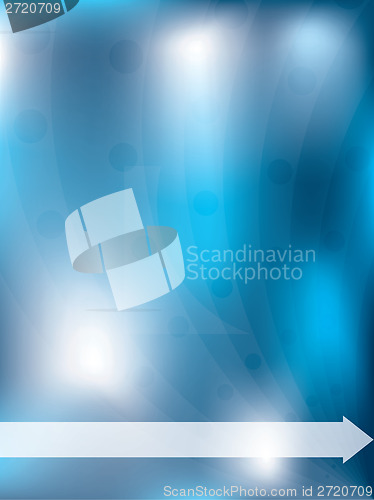 Image of Abstract blue background with light waves