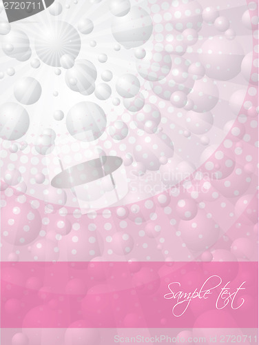 Image of Brochure design with bubbles and halftone 