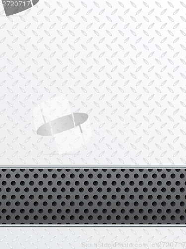 Image of Simple industrial background with white plate