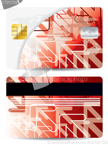 Image of Credit card with arrow design 