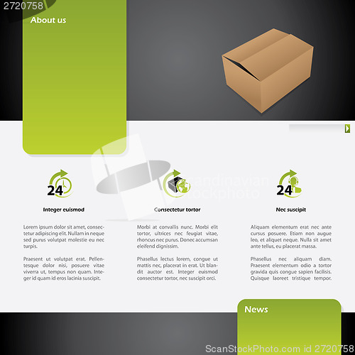 Image of Worldwide shipping website template design