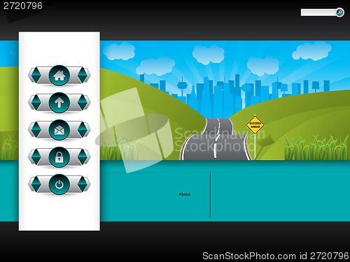 Image of Business website template design with road picture