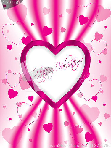 Image of Pink valentine greeting card design 
