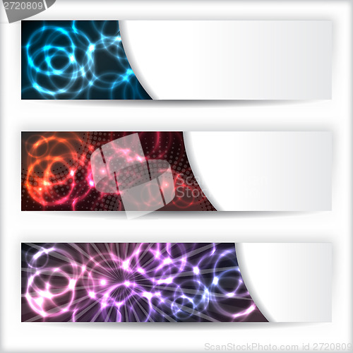 Image of Abstract banner set with plasma effect