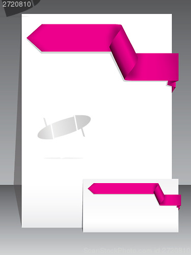 Image of Business set with pink ribbon design