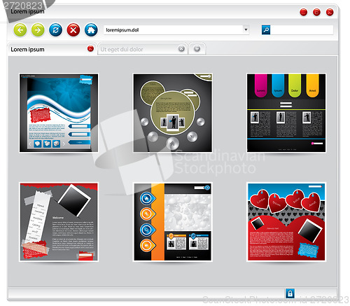 Image of Web browser with startup items