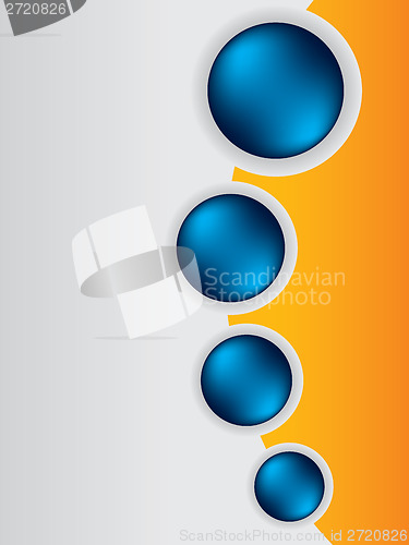 Image of Cool brochure design background template with blue buttons