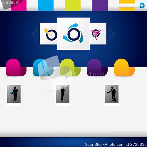 Image of Business website template with colorful labels