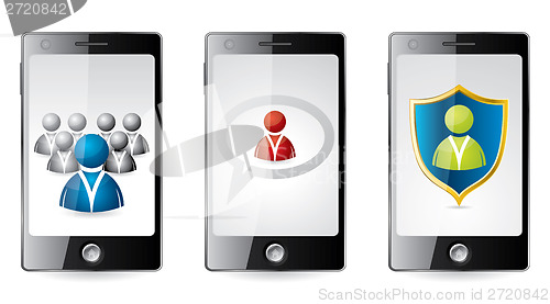 Image of Smartphone with social media icons