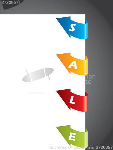 Image of Arrow labels on white paper side