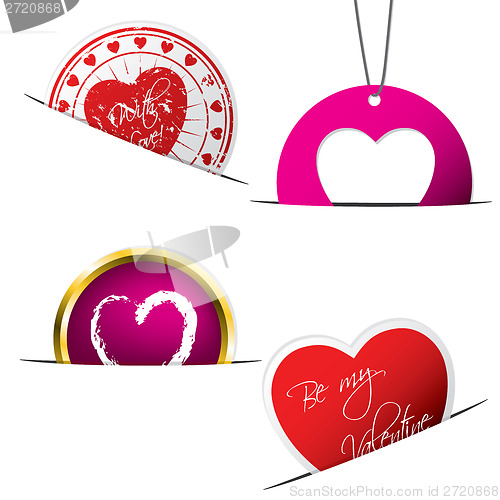 Image of Valentine stickers and labels