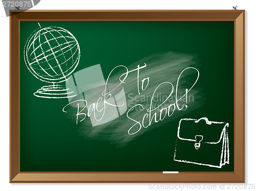 Image of Back to school drawing on chalkboard