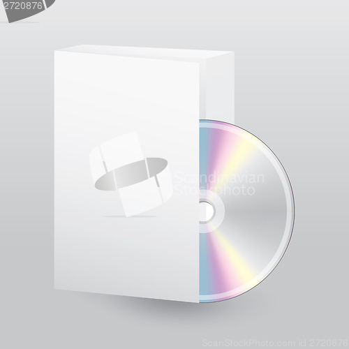 Image of Blank open box with blank disc