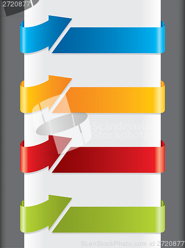 Image of Arrow shaped advertising labels
