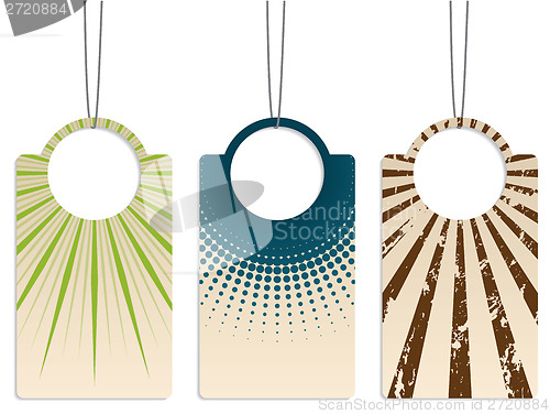 Image of Cool retro design hanging label set