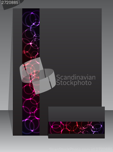 Image of Abstract stationary business set with plasma effect