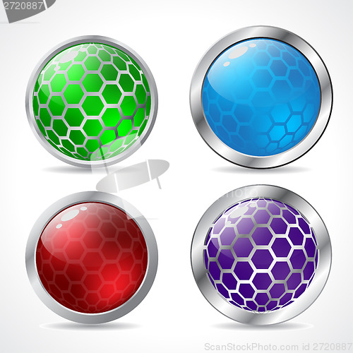 Image of Abstract 3d button designs 