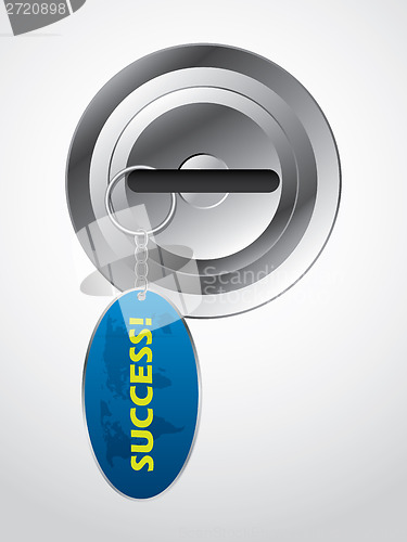 Image of Key in lock with success keyholder